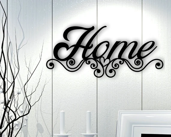 Decorative metal signs for home and interior spaces